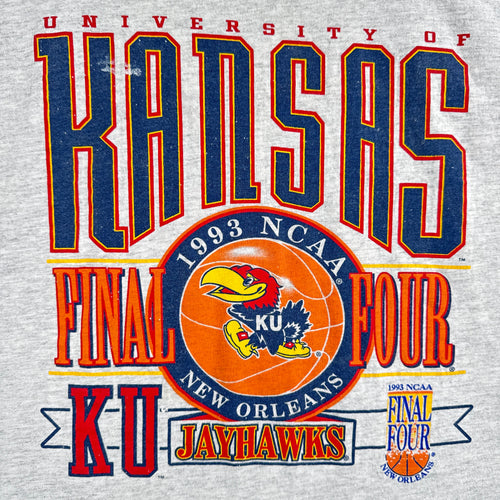 Vintage '93 Kansas Jayhawks University Basketball Shirt