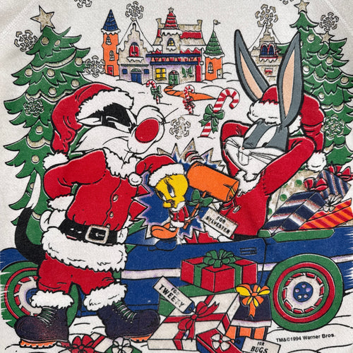 Vintage '94 Looney Tunes Cartoon Christmas Crewneck Sweatshirt