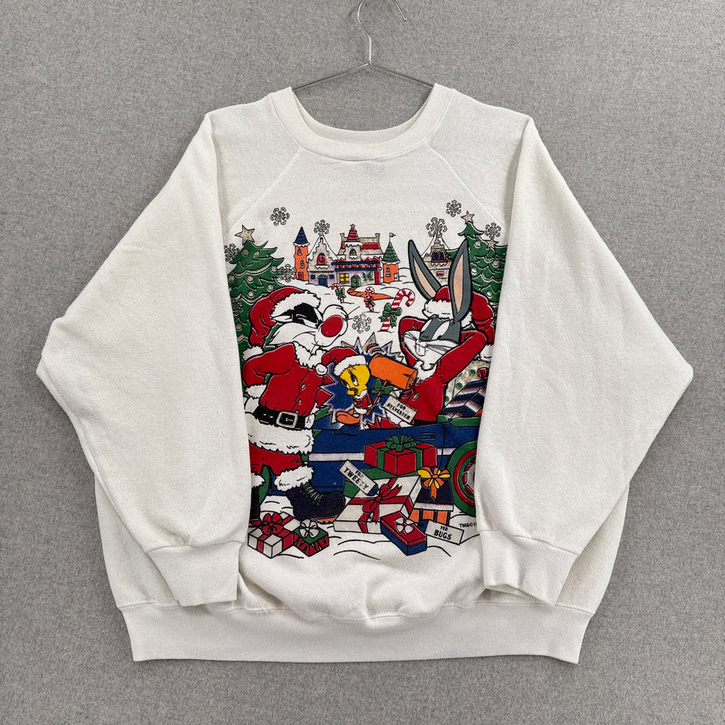 Vintage '94 Looney Tunes Cartoon Christmas Crewneck Sweatshirt