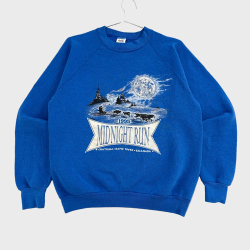 Vintage '95 Dog Sled Midnight Run Crewneck Sweatshirt