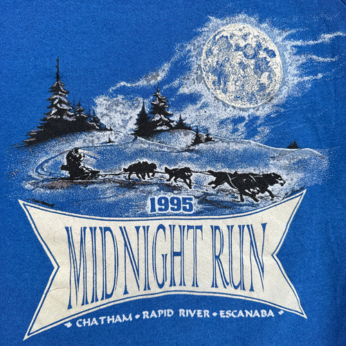 Vintage '95 Dog Sled Midnight Run Crewneck Sweatshirt