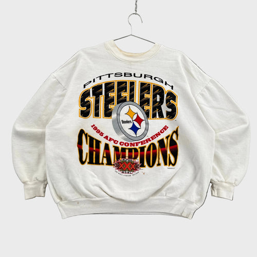 Vintage '95 Pittsburgh Steelers AFC Champions Crewneck Sweatshirt