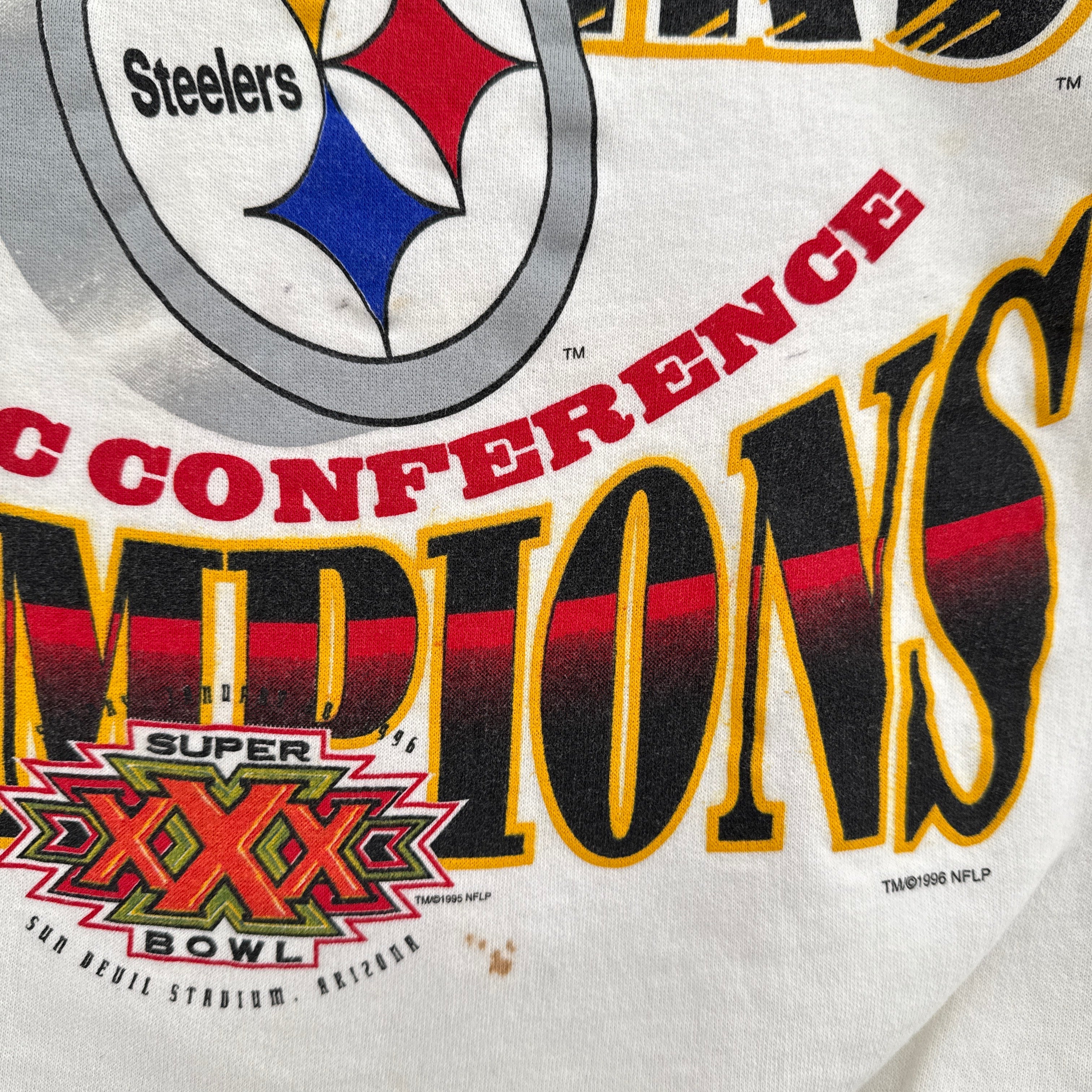 Vintage '95 Pittsburgh Steelers AFC Champions Crewneck Sweatshirt