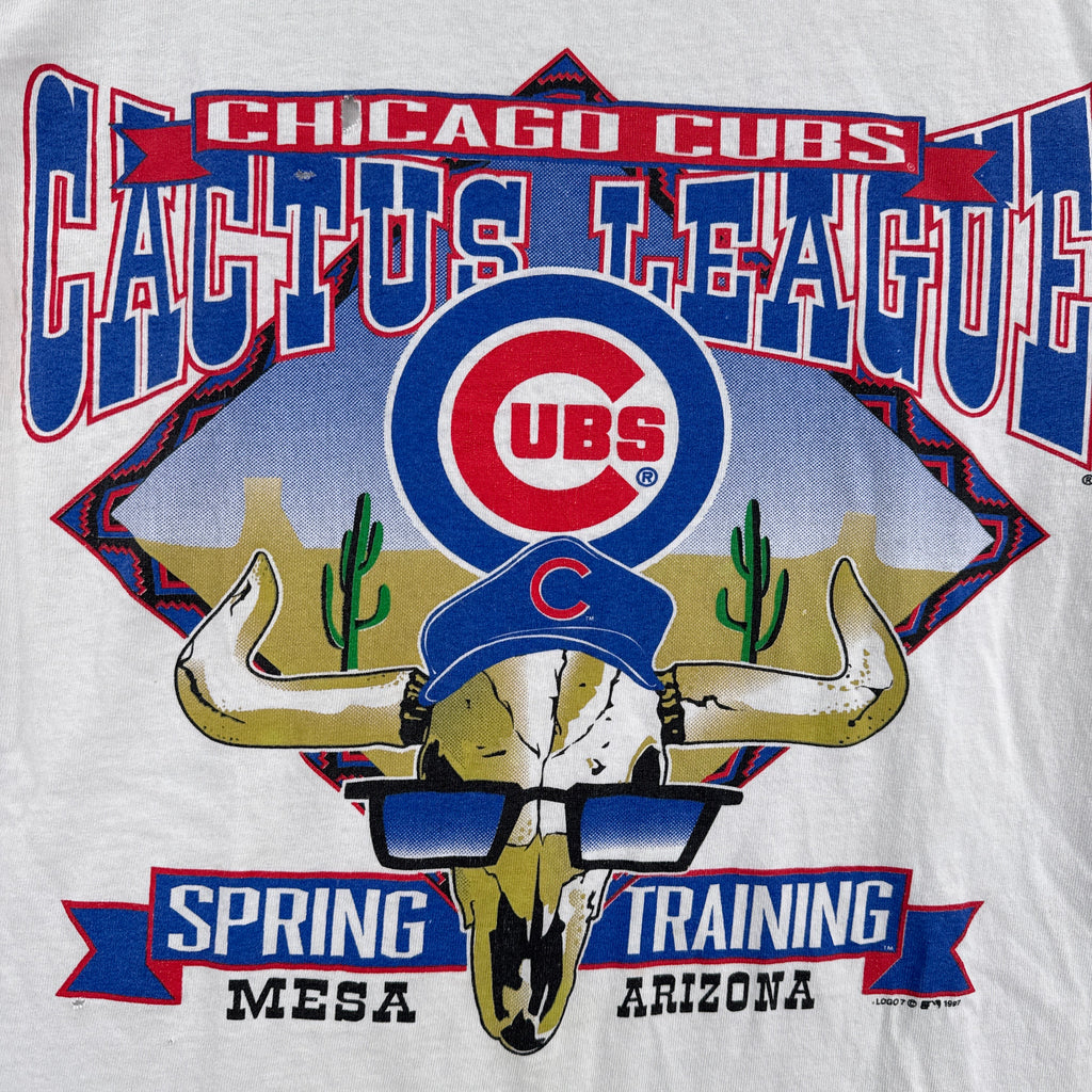 Chicago Cubs Cactus League spring training shirt with skull and desert design