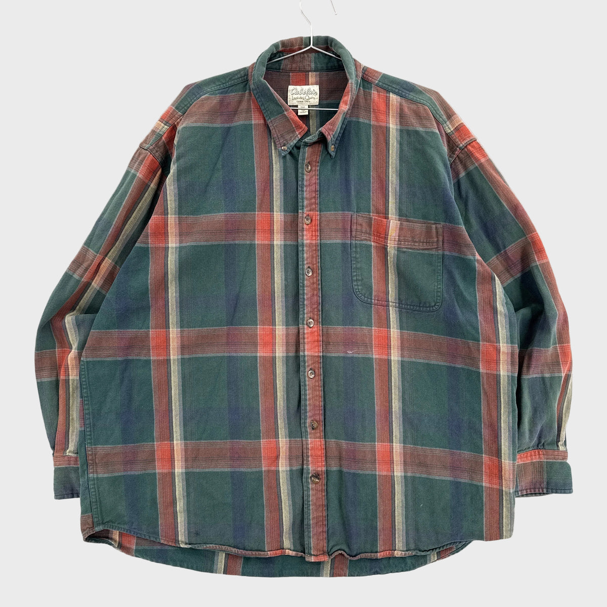 Vintage Cabela's Plaid Button Long Sleeve Cotton Shirt - 2XL Tall