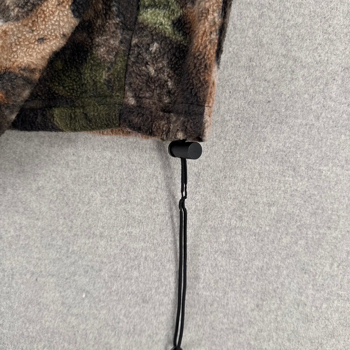 Vintage Camo Tree Leaves Fleece Zip Sweater - M