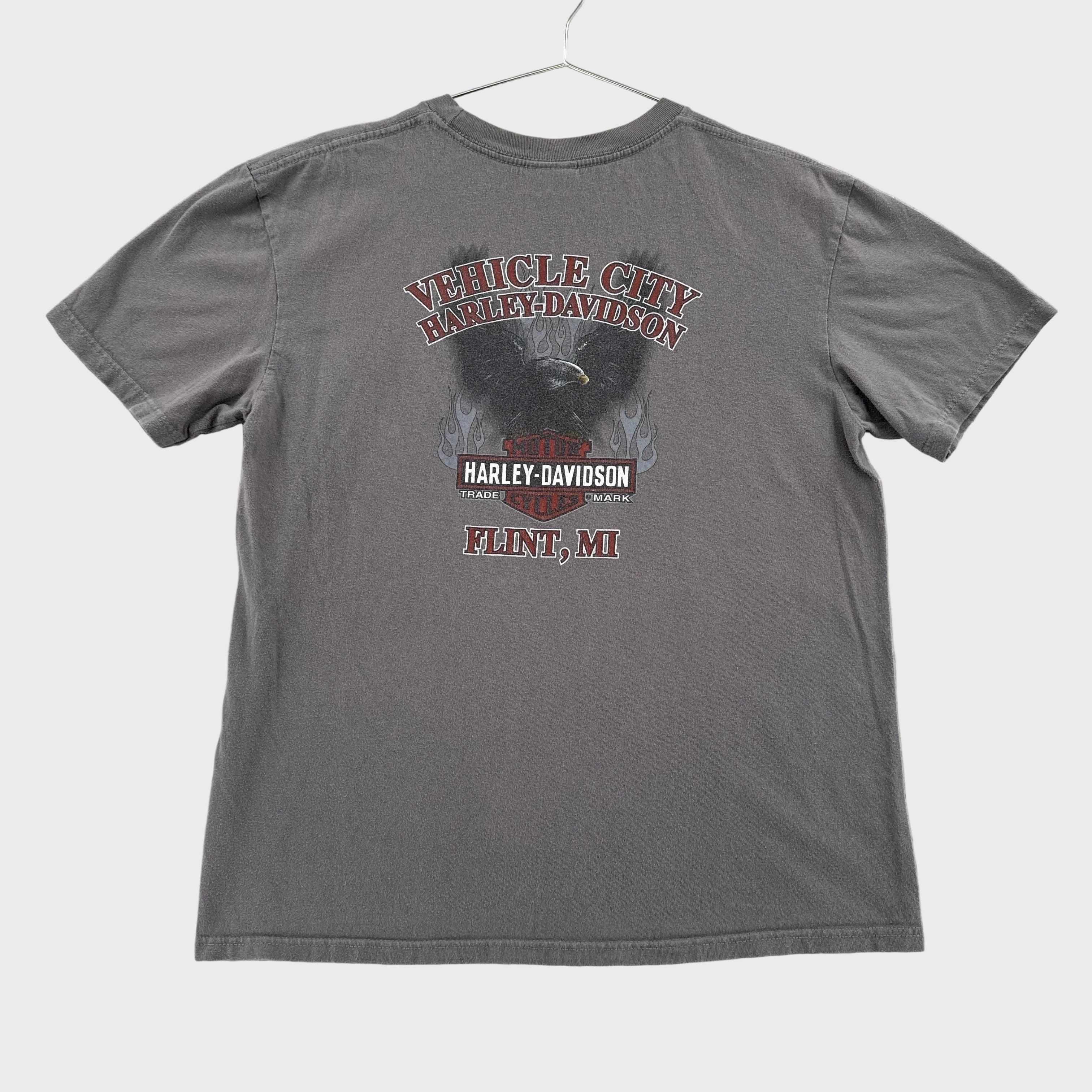 Vintage Harley Davidson Flint Michigan Graphic Tee 