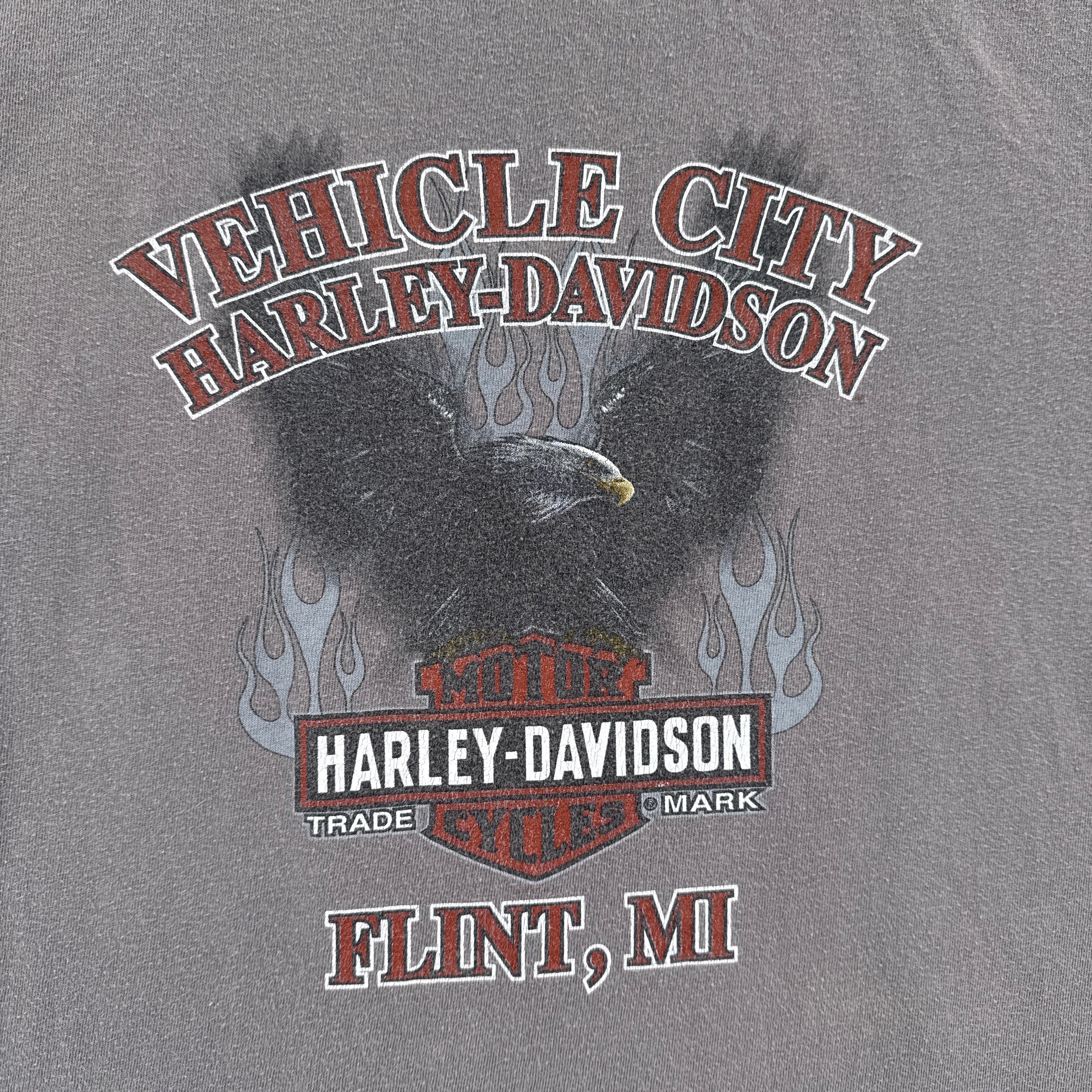 Vintage Harley Davidson Flint Michigan Graphic Tee 