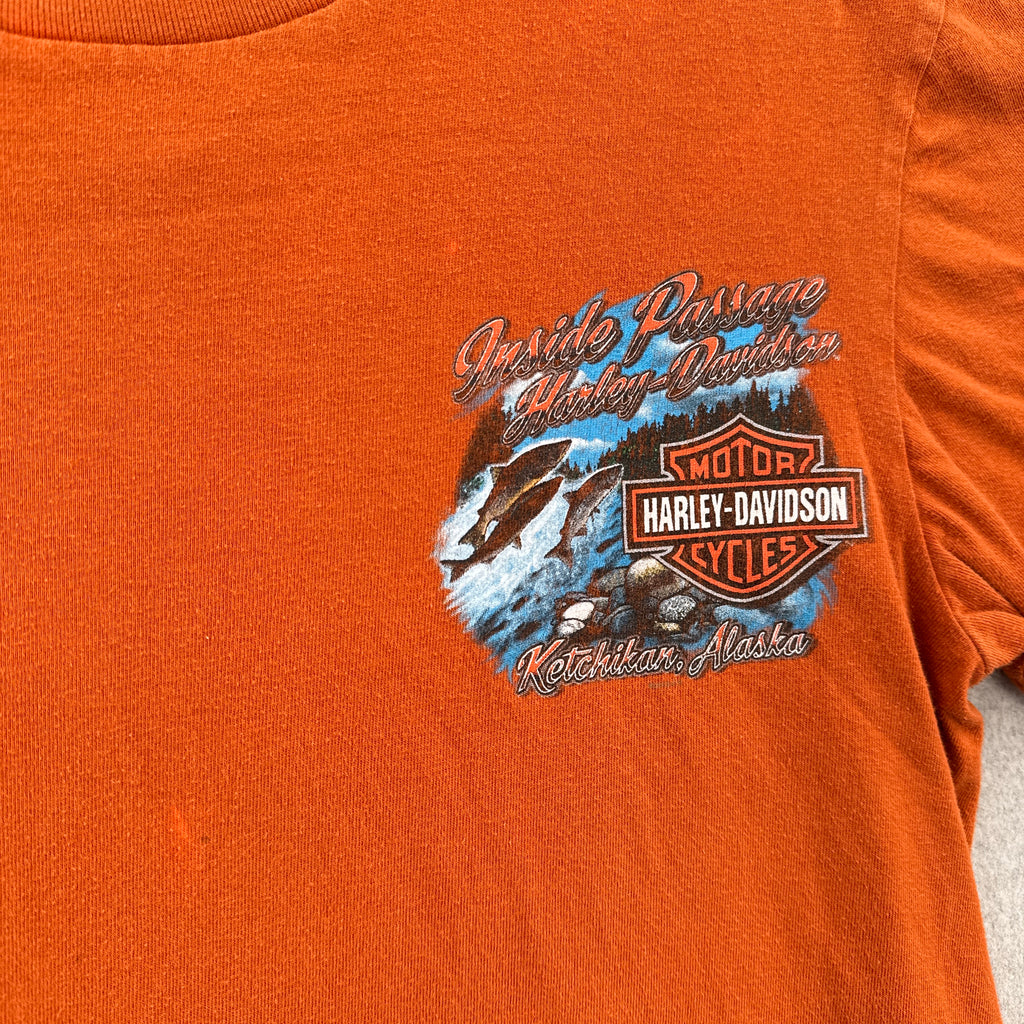 Vintage Harley Davidson Ketchikan Alaska Graphic Tee 