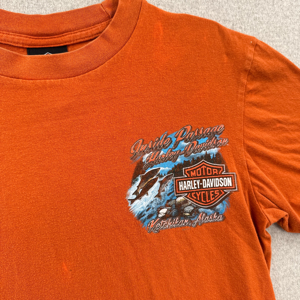 Vintage Harley Davidson Ketchikan Alaska Graphic Tee 