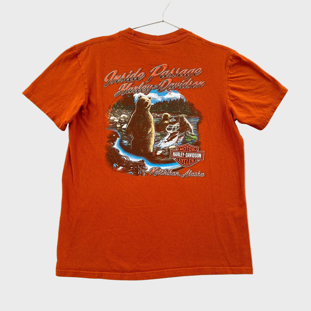 Vintage Harley Davidson Ketchikan Alaska Graphic Tee 