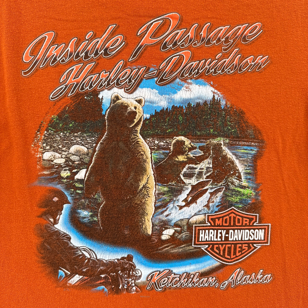 Vintage Harley Davidson Ketchikan Alaska Graphic Tee 