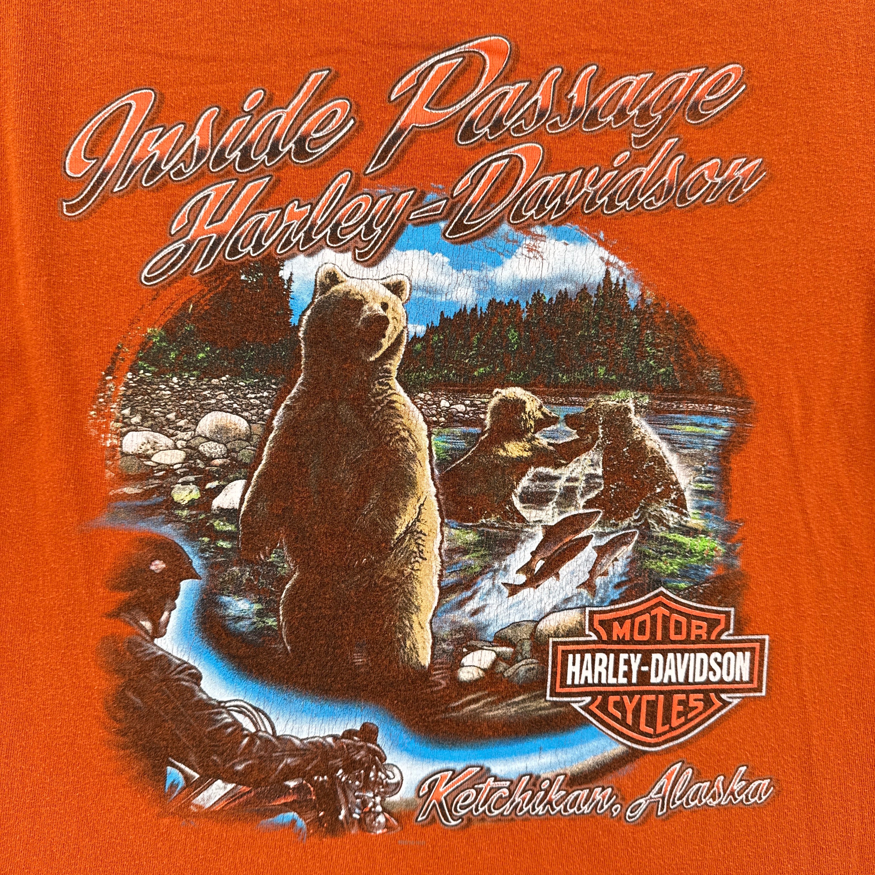Vintage Harley Davidson Ketchikan Alaska Graphic Tee 