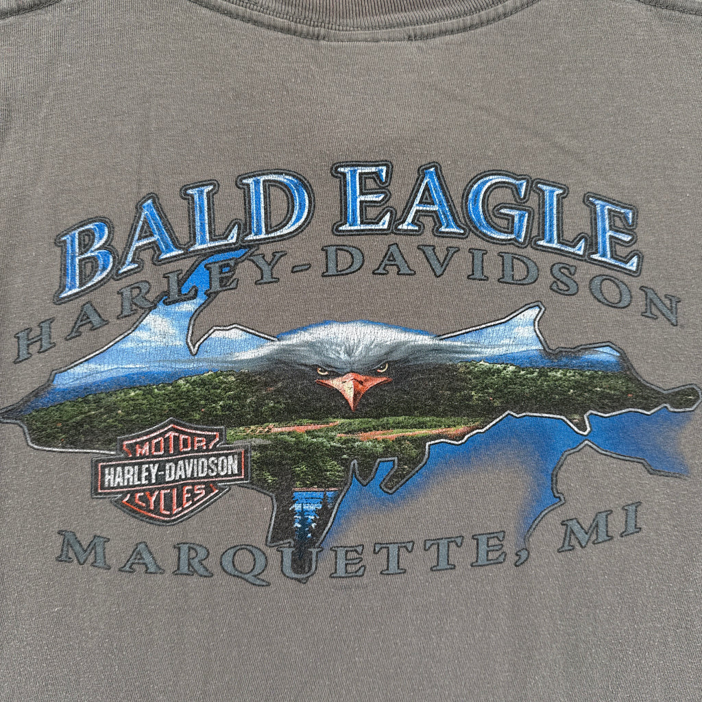 Vintage Harley Davidson Michigan Eagle Graphic Tee 