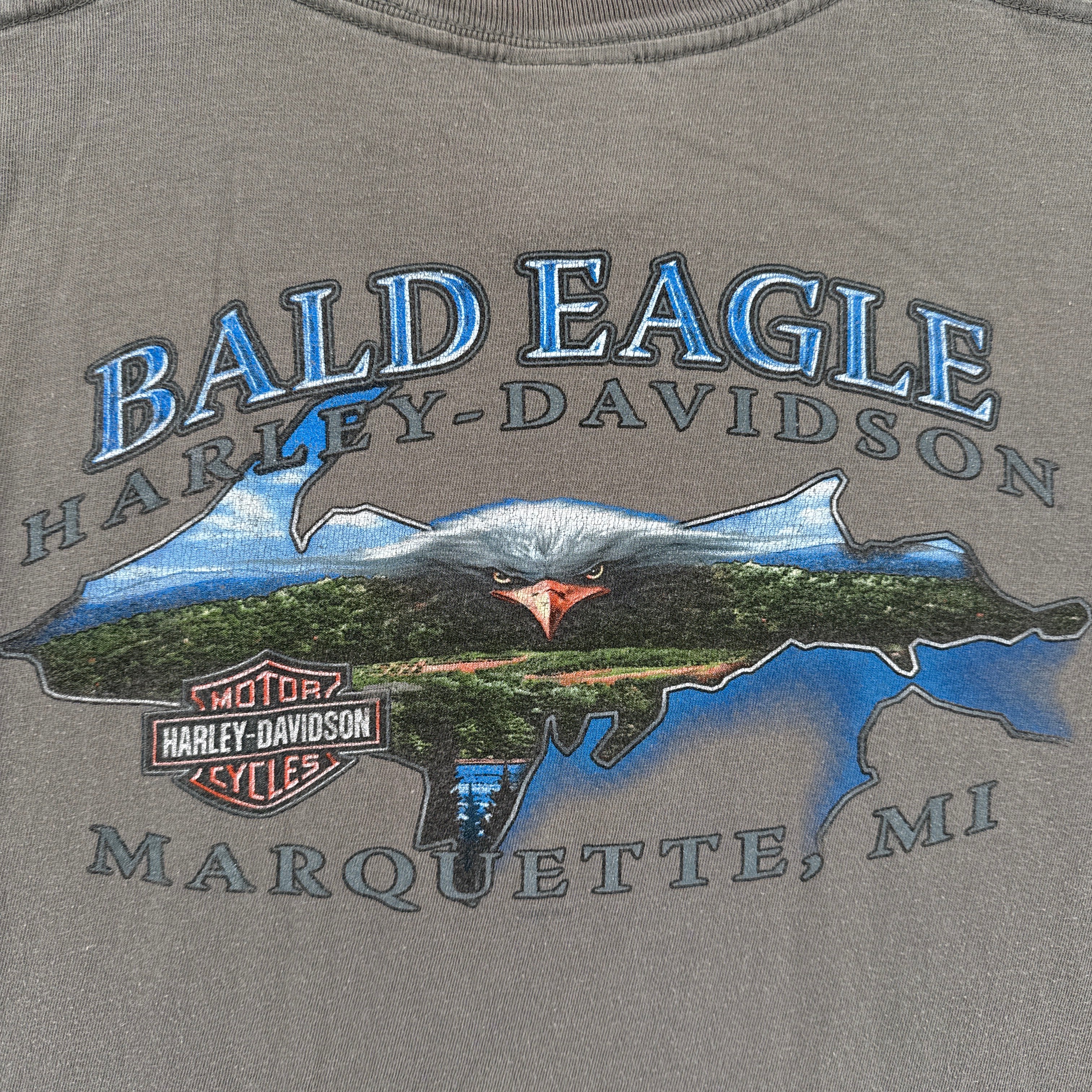 Vintage Harley Davidson Michigan Eagle Graphic Tee 