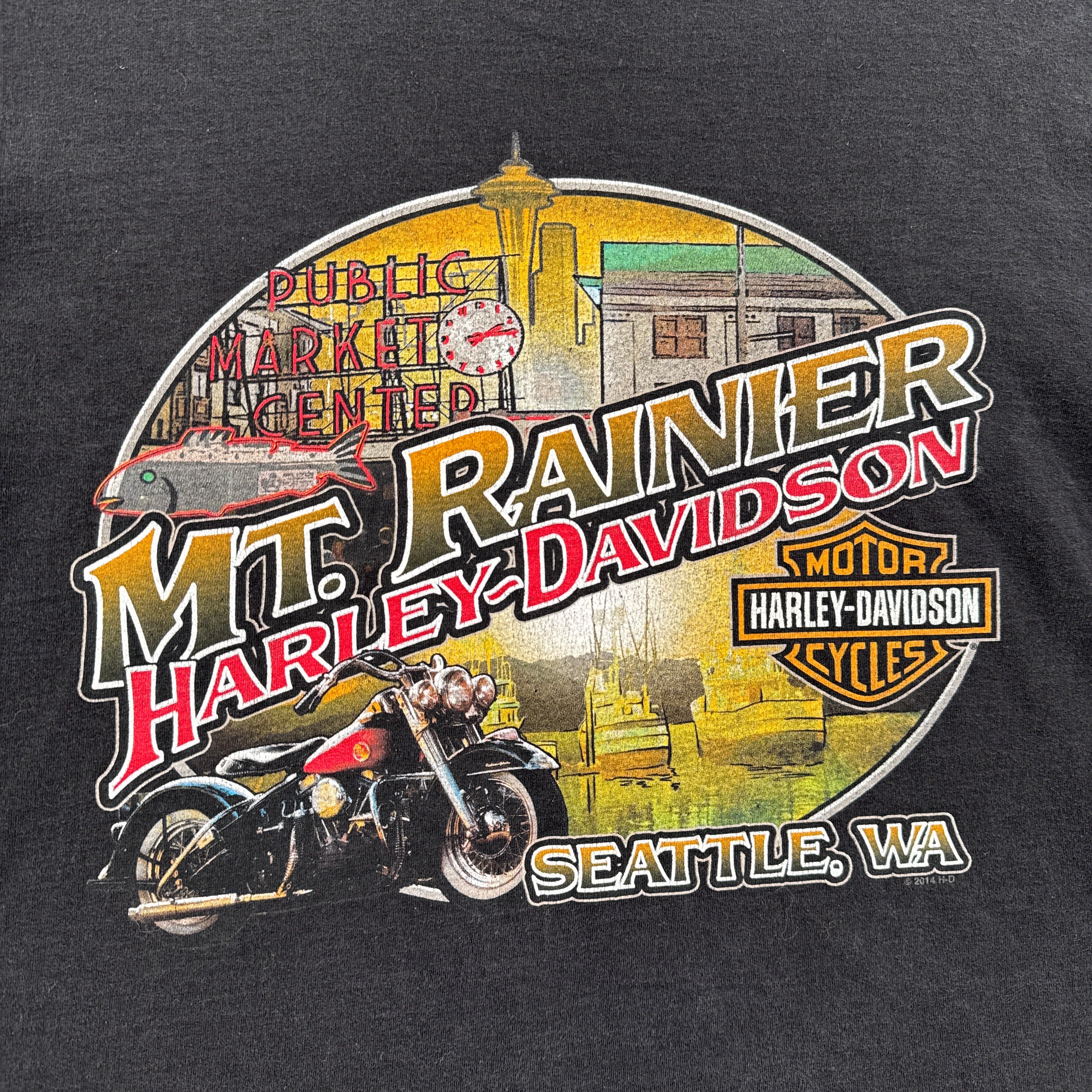 Vintage Harley Davidson Mt Rainier Seattle Shirt 