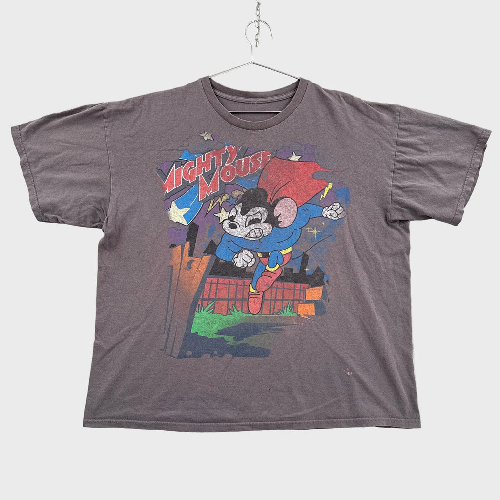 Vintage Mighty Mouse Cartoon Graphic Tee 