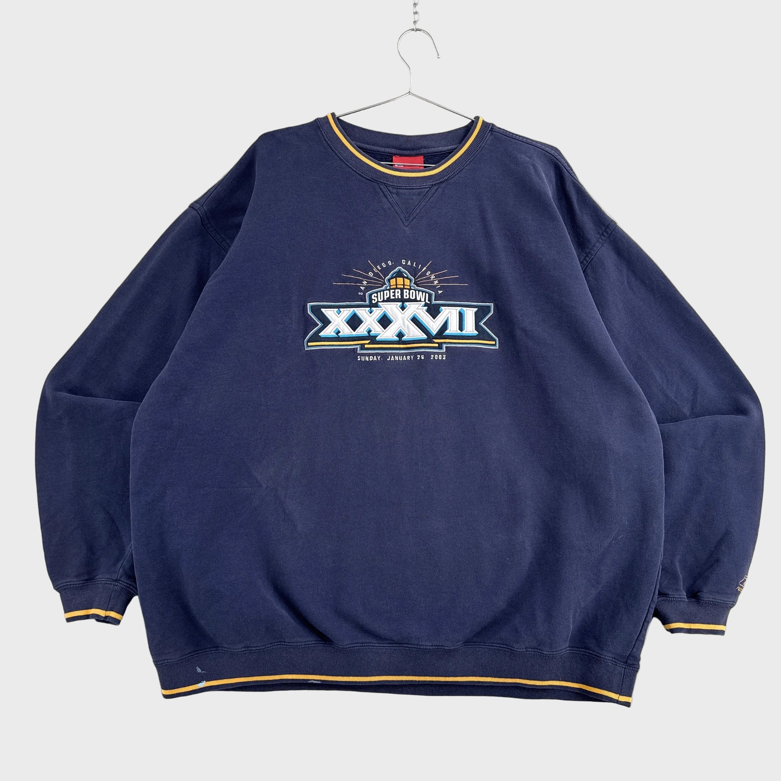 Vintage NFL Football Super Bowl Embroidered Crewneck Sweatshirt