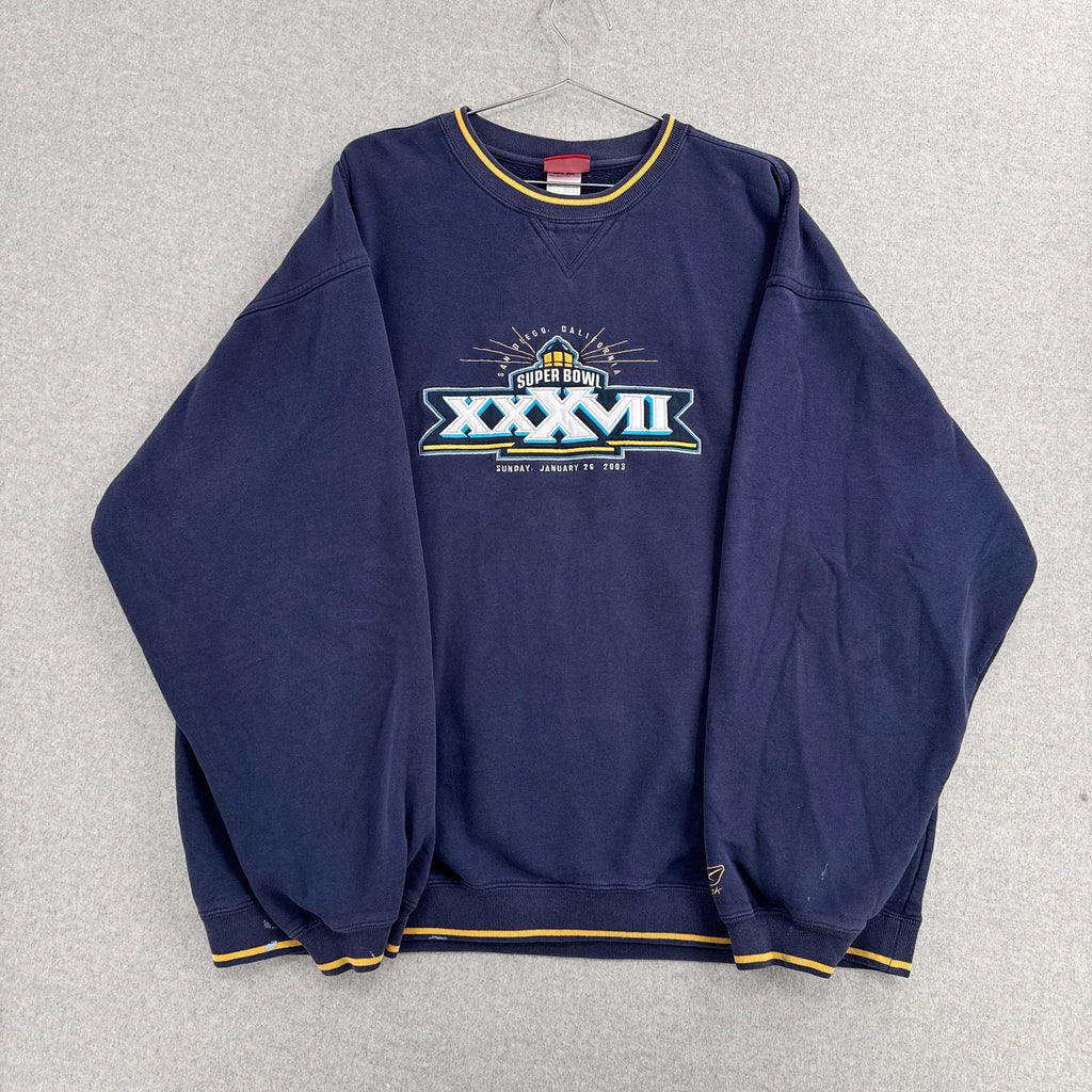 Vintage NFL Football Super Bowl Embroidered Crewneck Sweatshirt