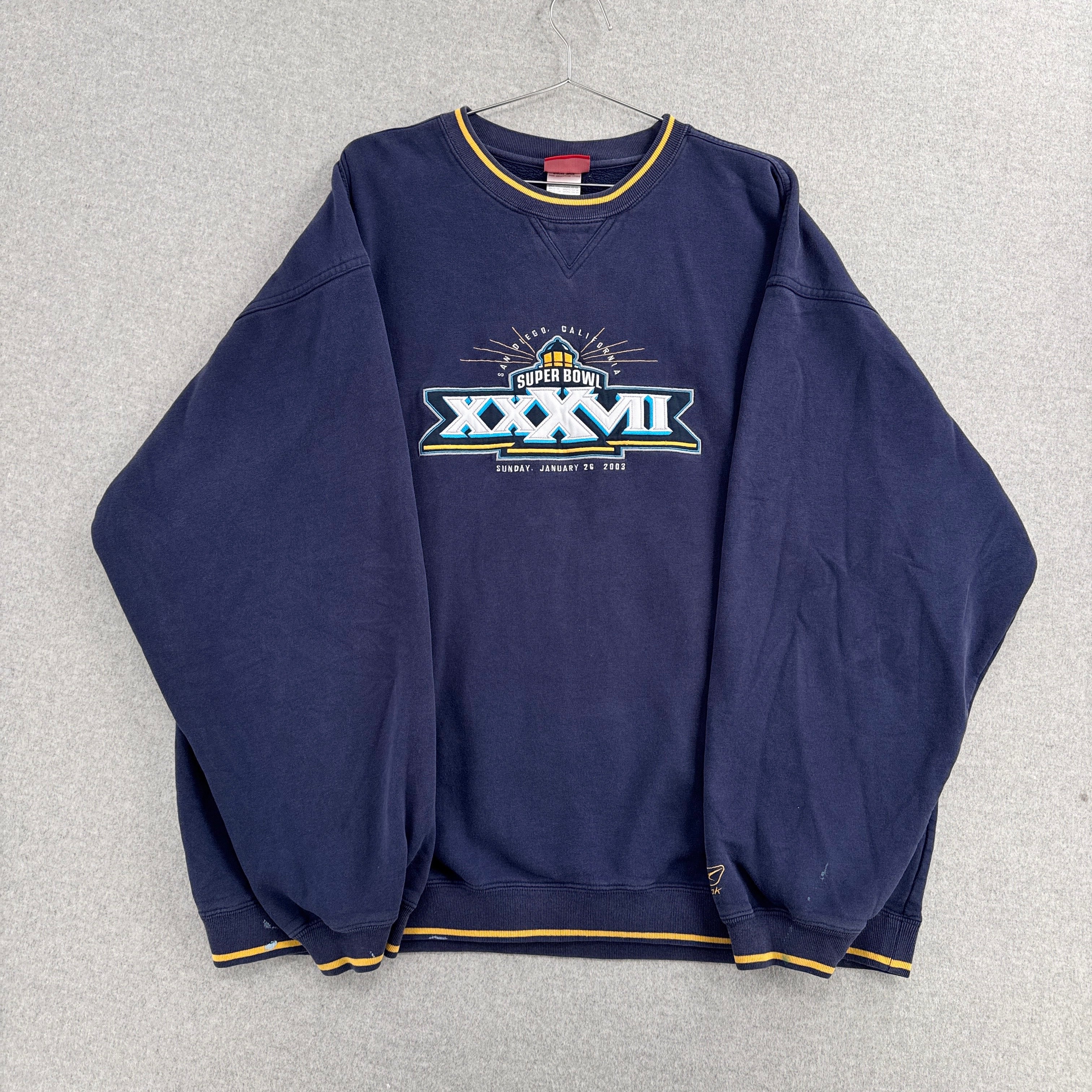 Vintage NFL Football Super Bowl Embroidered Crewneck Sweatshirt
