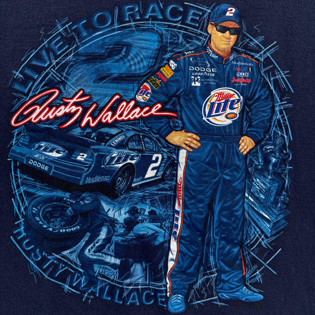 Vintage Nascar Rusty Wallace Racing Tee 