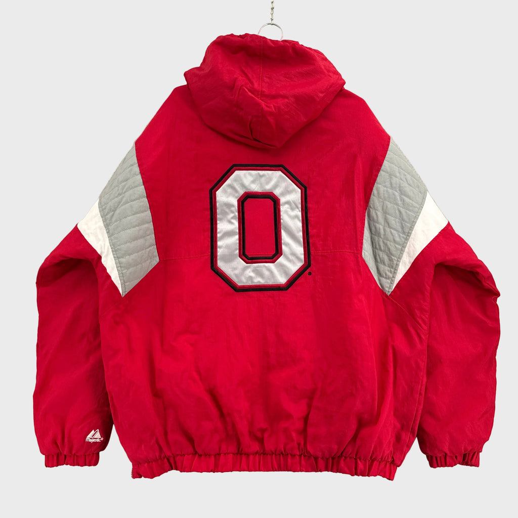 Vintage Ohio State University Buckeyes Puffer Coat Varsity Jacket