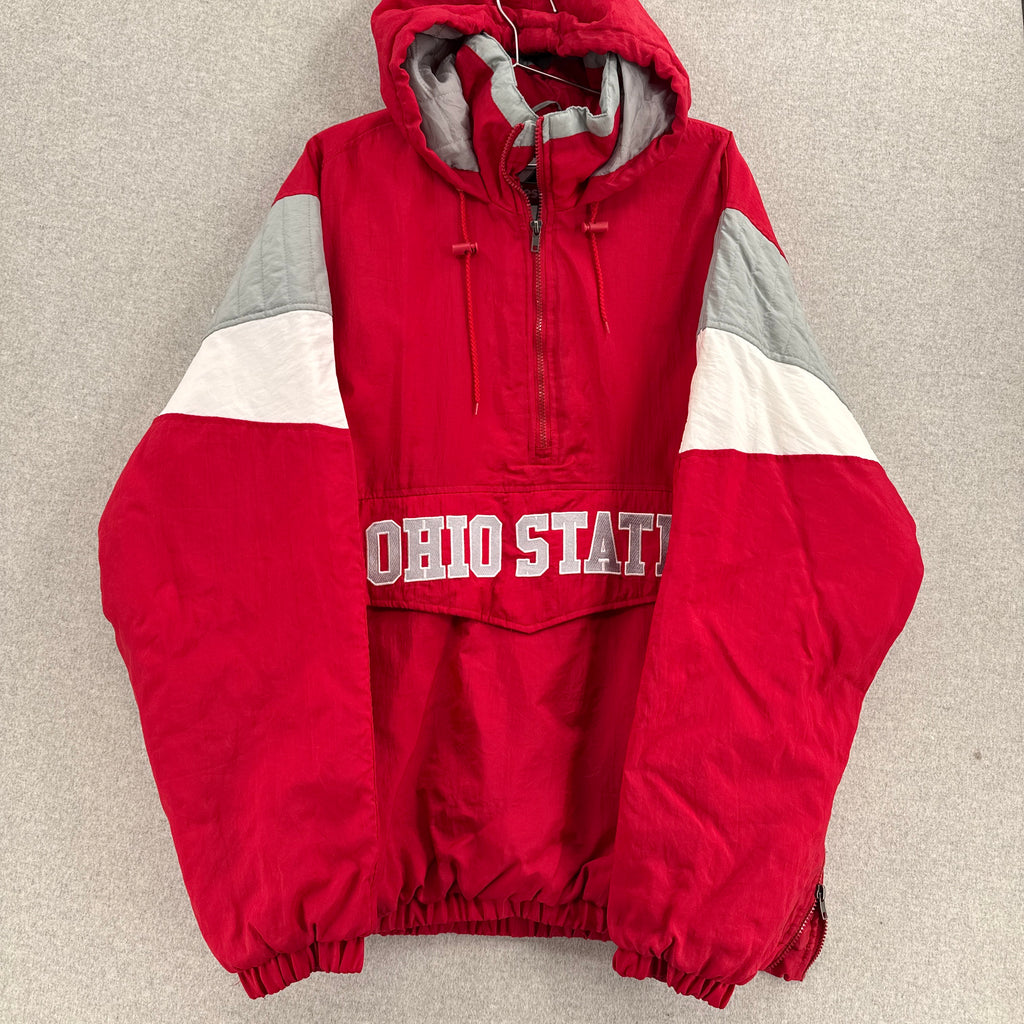 Vintage Ohio State University Buckeyes Puffer Coat Varsity Jacket