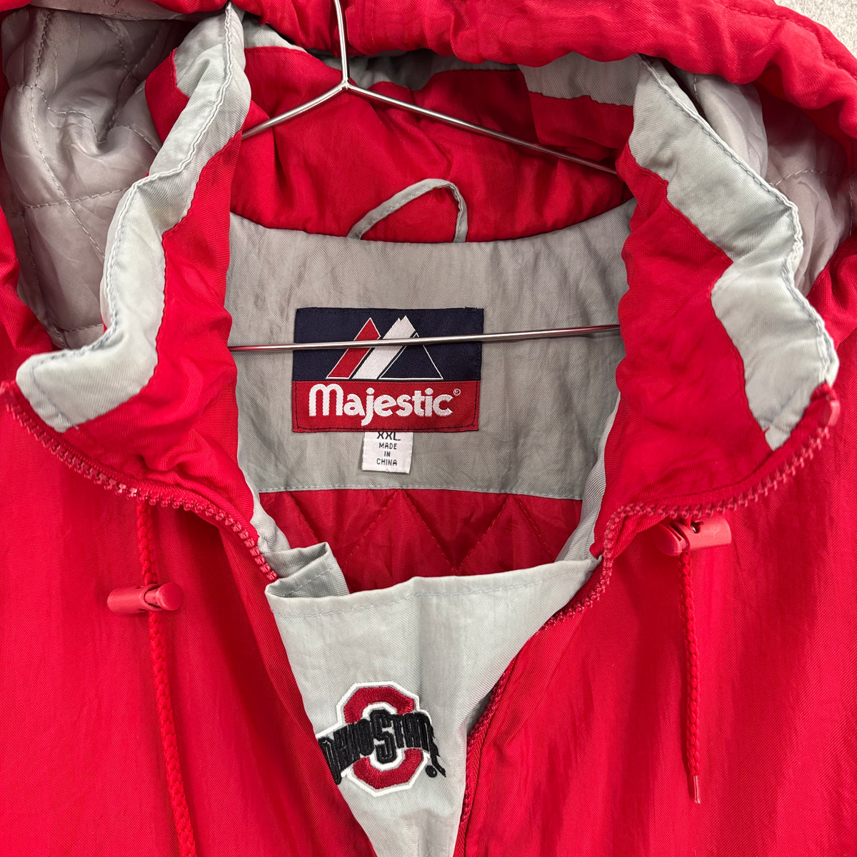 Vintage Ohio State University Buckeyes Puffer Coat Varsity Jacket