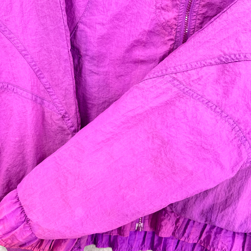 Close-up of a purple fabric texture