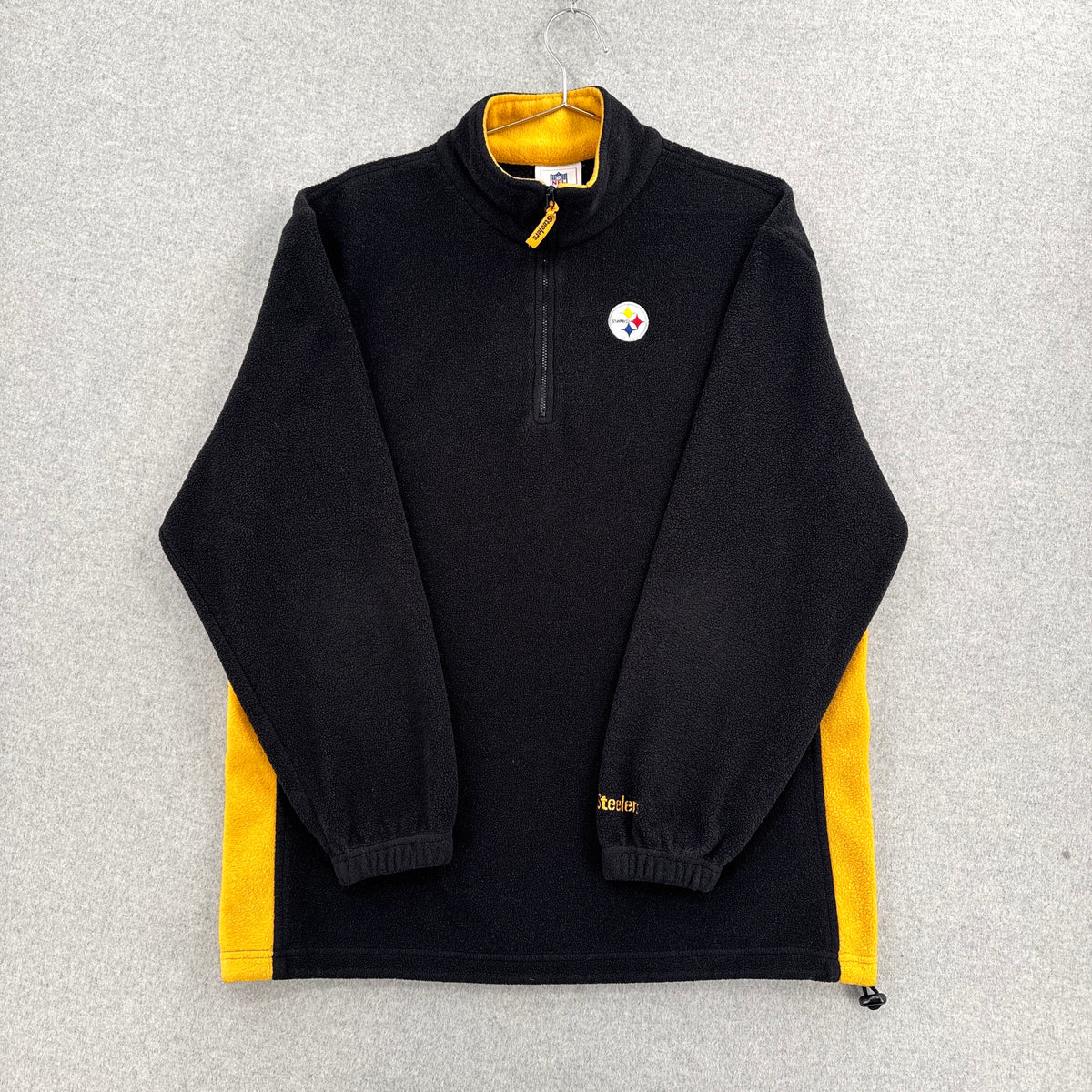 Vintage Pittsburgh Steelers NFL Fleece Quarter Zip Sweater - L