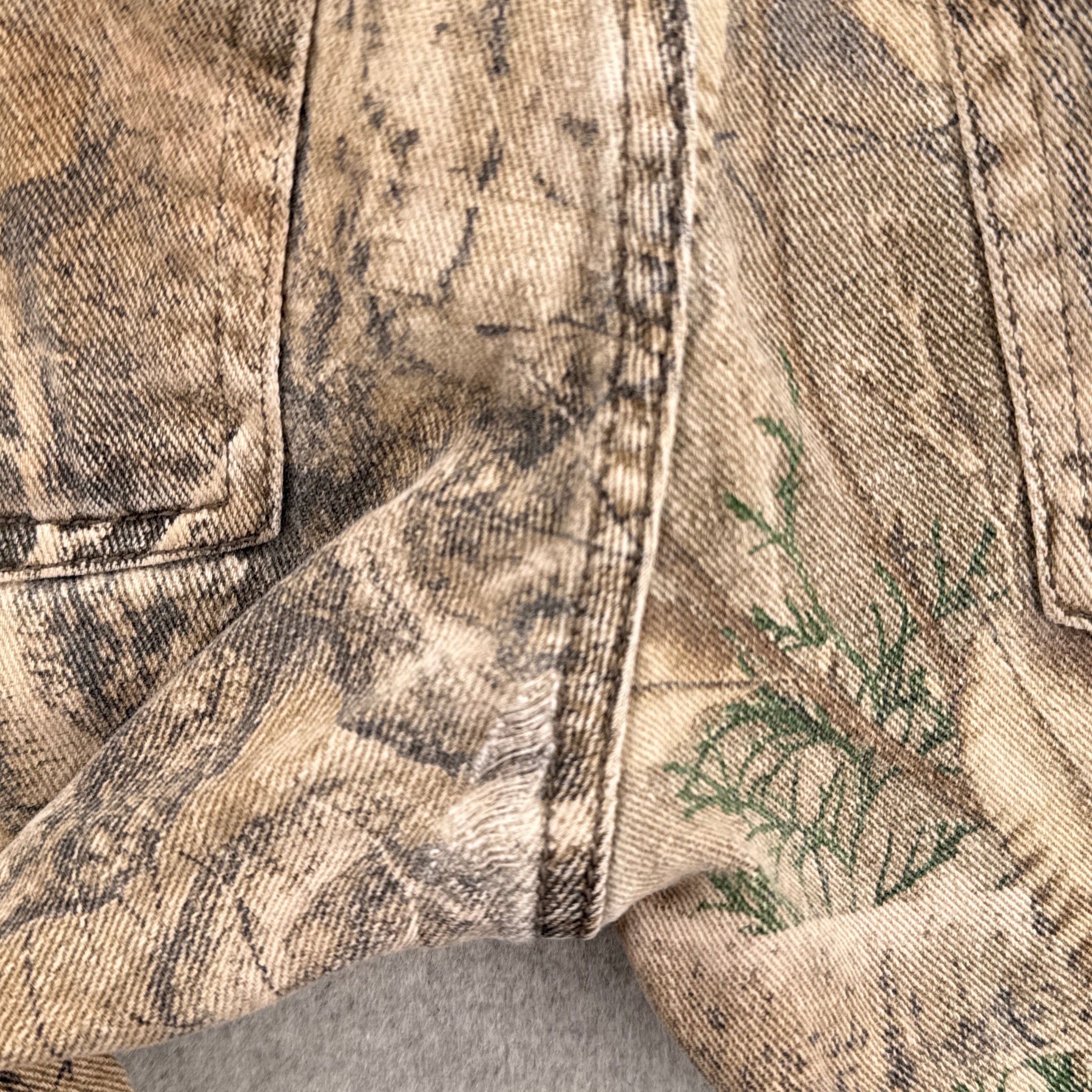 tear in fabric in pants crotch area