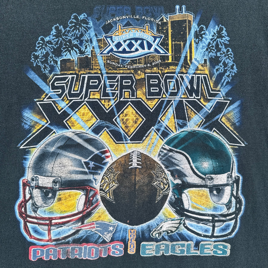 Vintage Super Bowl Patriots Eagles NFL Shirt 
