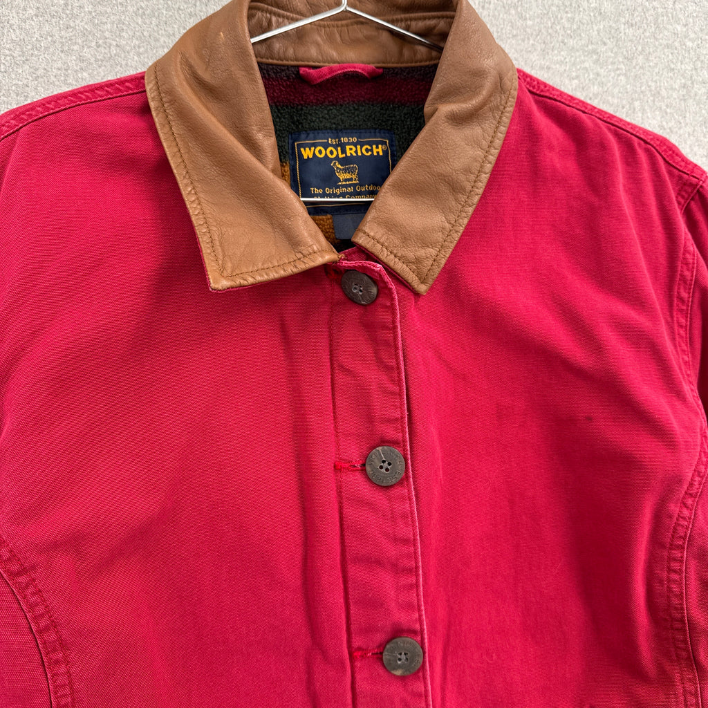 Vintage Woolrich Barn Jacket Chore Coat Fleece Lined - Women's L