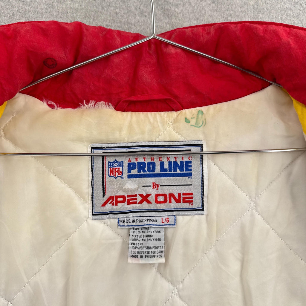 Vintage 90s Kansas City Chiefs NFL Football Puffer Jacket - L